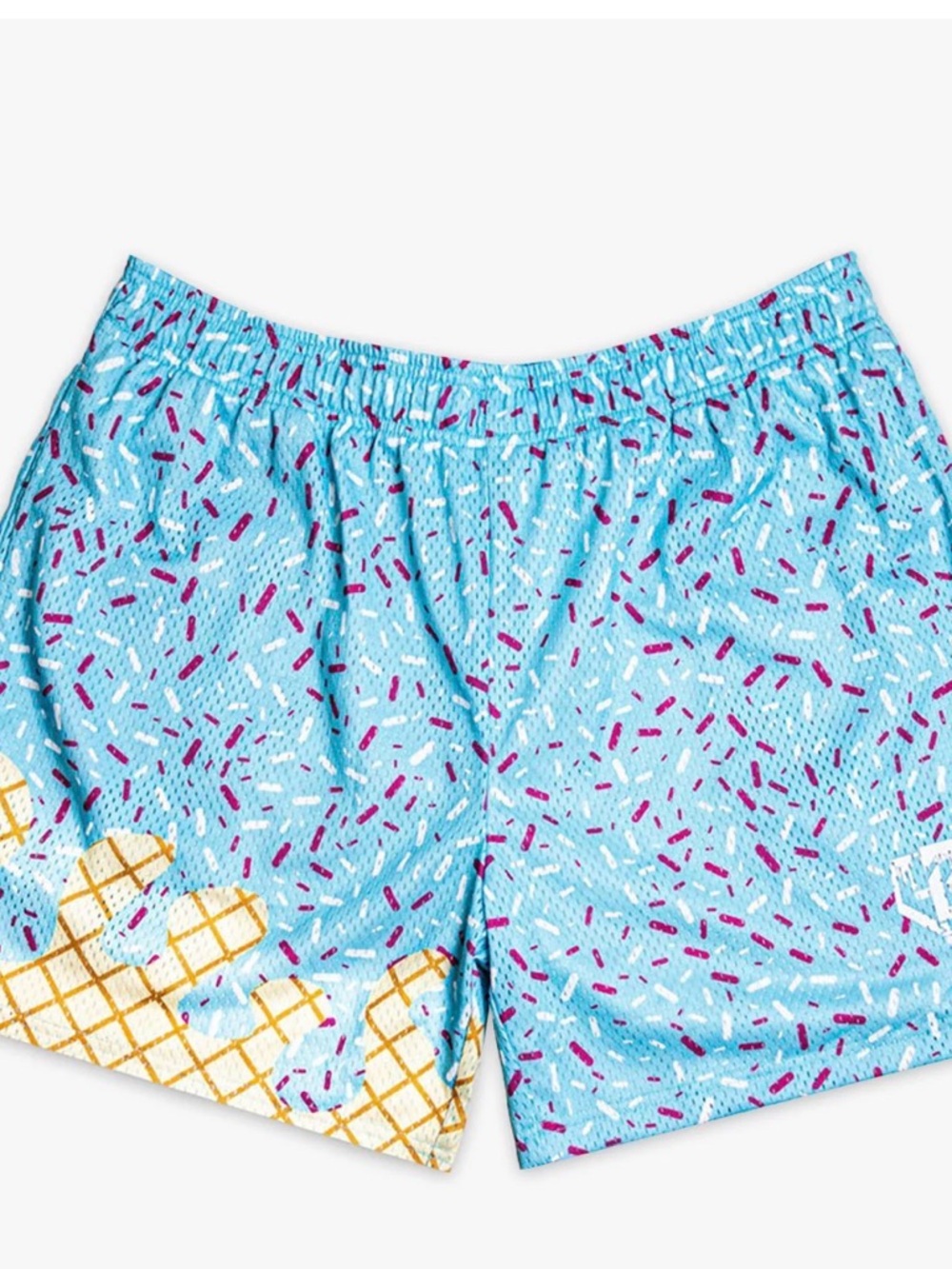 BL101 ice cream shorts in cotton candy blue